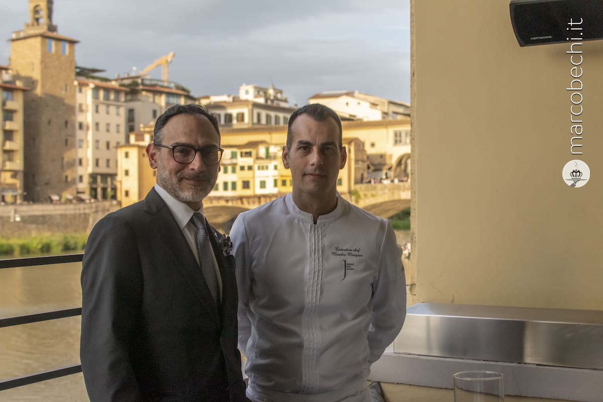 L'Head Sommelier Salvatore Biscotti e lo chef Claudio Mengoni